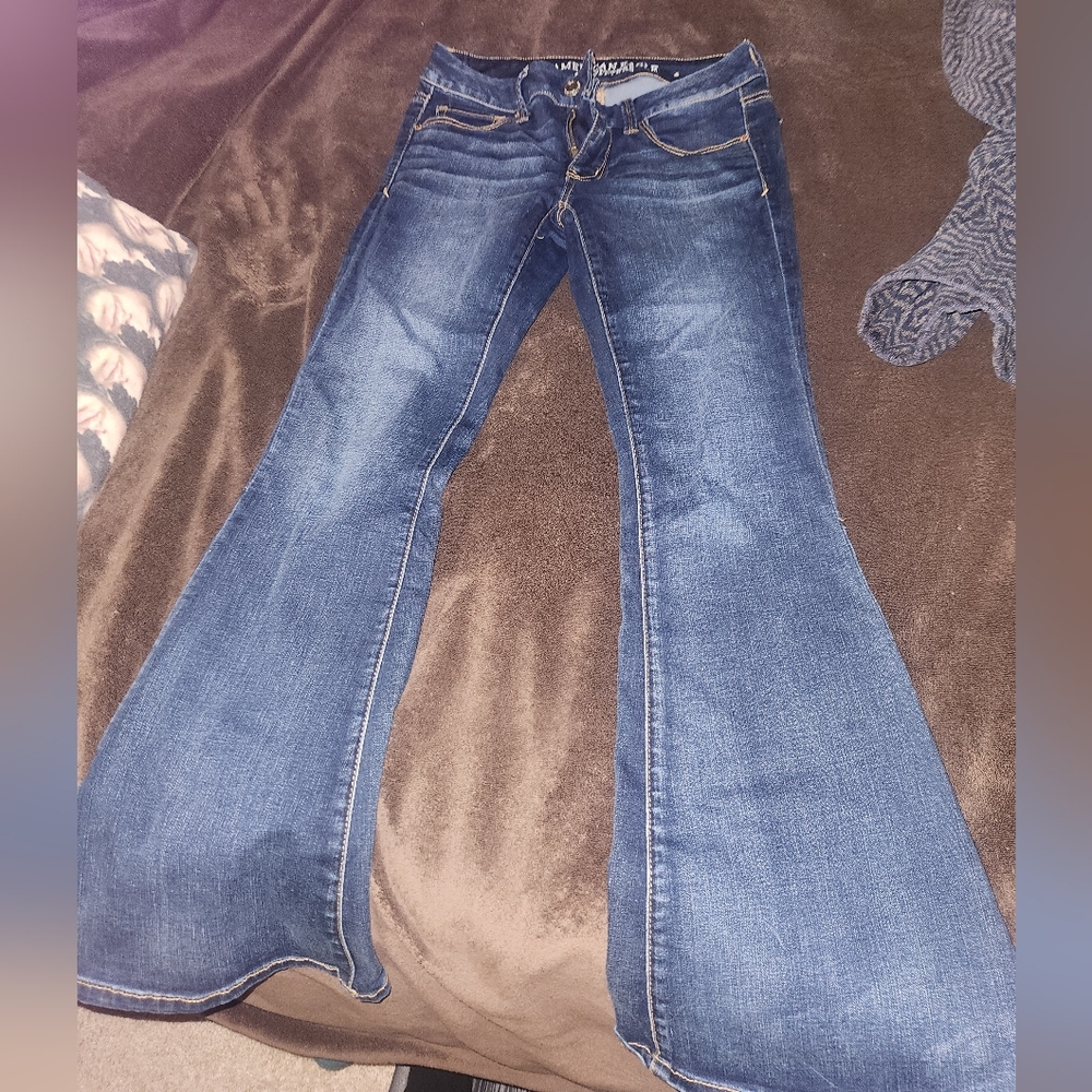 American Eagle Outfitters Dark Blue Flare Jeans
